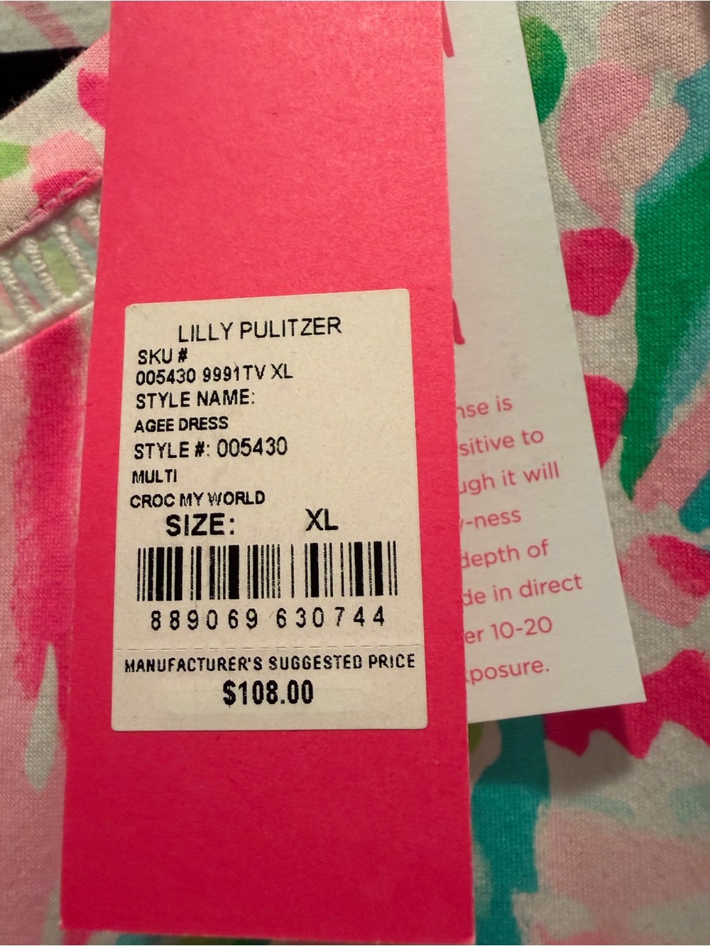 Lilly Pulitzer Multi Floral Agee Dress - Pink & Green - NWT